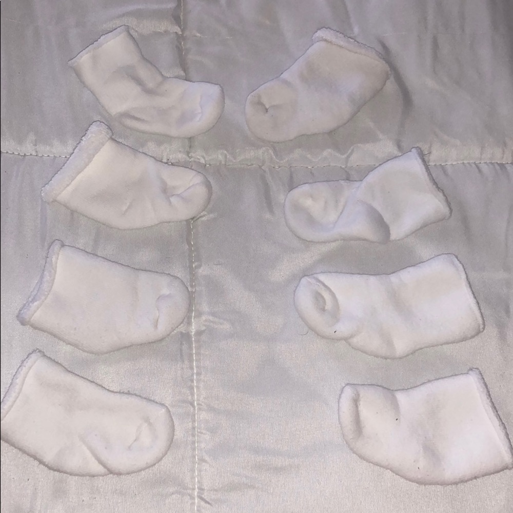 Target newborn white socks set of 4.